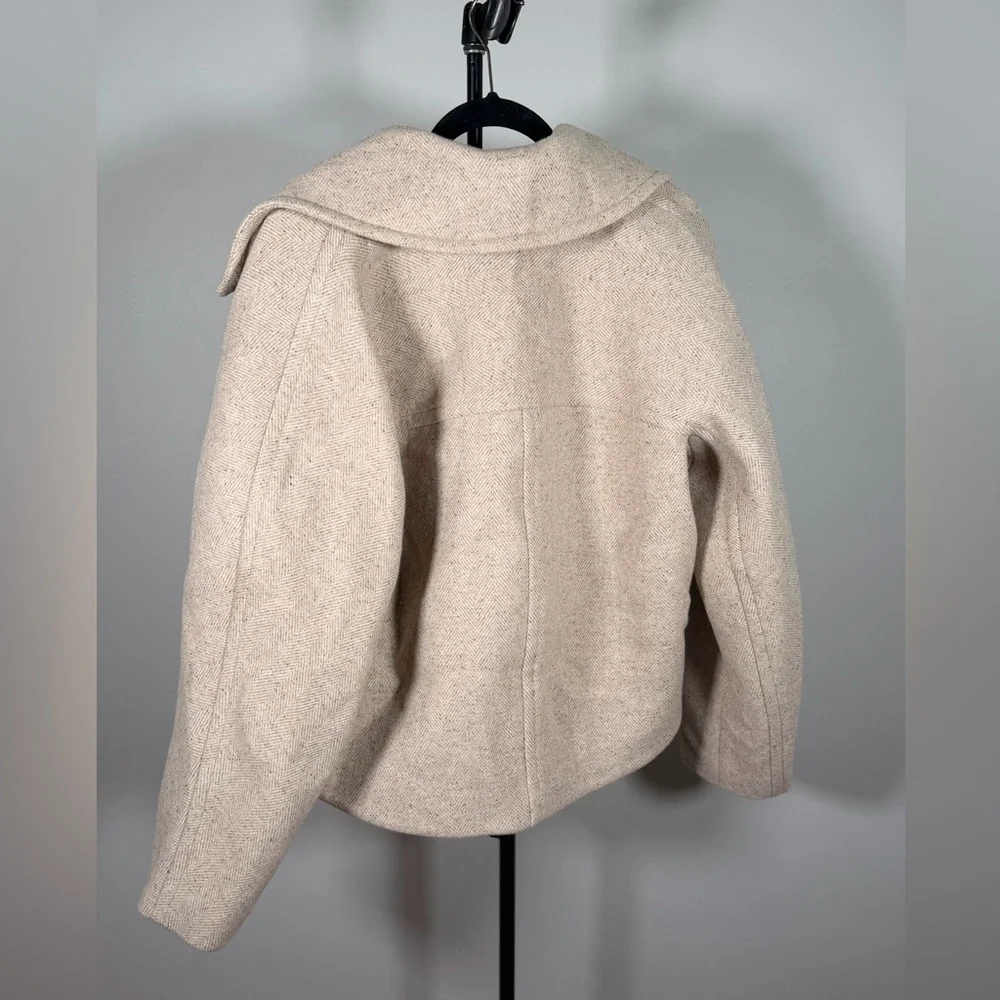 NWOT Madewell Oversized-Collar Short Peacoat - Picture 3 of 5